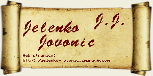 Jelenko Jovonić vizit kartica